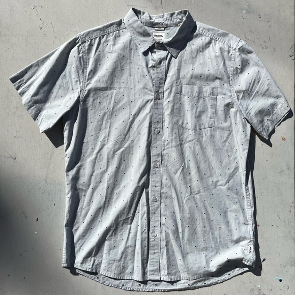 Men's PrAna Button-Down Shirt Multicolor Geometric L Cotton Hippy BOHO City Open - Picture 1 of 13